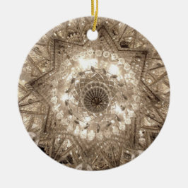 'クリスタル'ラウンドオーナメント（シルバー） セラミックオーナメント