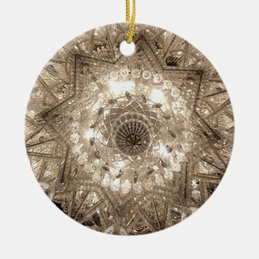 'クリスタル'ラウンドオーナメント（シルバー） セラミックオーナメント (正面)