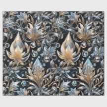 クリスタルラグジュアリーフラワーフィリグラーラッピング紙