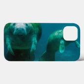 クリスタルリバーにいるマナティーの親子 Case-Mate iPhoneケース (裏面 (横))