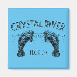 クリスタルリバーフロリダとマナテス マグネット