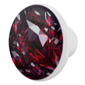 クリスタルレッドルビージュエリーセラミックノブ セラミックノブ (右)