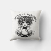 クリスタルヴィジョン神秘的な女性ヴィンテージTシャツ | B クッション (裏面)