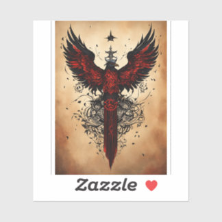 クリスタル威厳のあるイーグルTシャツデザイン シール