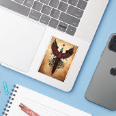 クリスタル威厳のあるイーグルTシャツデザイン シール (ノートパソコンとiPhone)