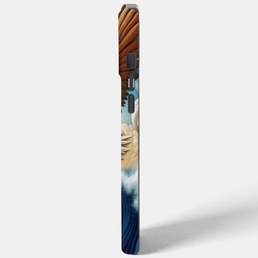 クリスタル威厳のあるウォーターの上に舞うワシ Case-Mate iPhoneケース (裏面 / 左)