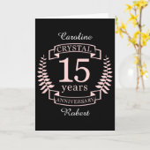 クリスタル婚約15周年 カード (黄色い花)