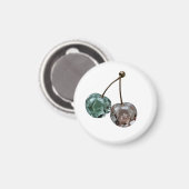 クリスタル宝石チェリー ラウンドマグネット マグネット (正面/裏面)