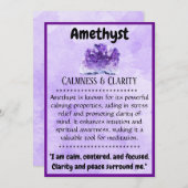 クリスタル意味カード – アメジスト シーズンカード (正面/裏面)