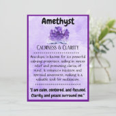 クリスタル意味カード – アメジスト シーズンカード (スタンド正面)