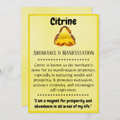 クリスタル意味カード – シトリン シーズンカード (正面/裏面)