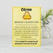 クリスタル意味カード – シトリン シーズンカード (スタンド正面)