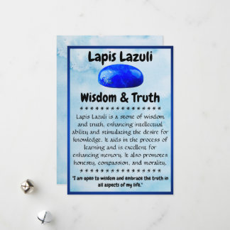 クリスタル意味カード – Lapis Lazuli シーズンカード