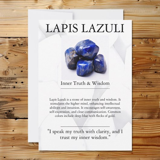 クリスタル意味カード – Lapis Lazuli シーズンカード