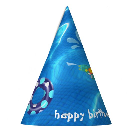クリスタル澄んハッピーバースデープールパーティーハット パーティーハット (左)