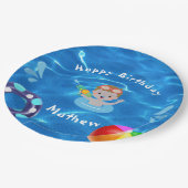 クリスタル澄んハッピーバースデープールパーティー ペーパープレート (アングル)