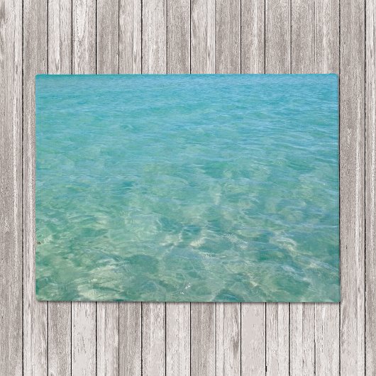 クリスタル澄んブルービーチ水 ドアマット