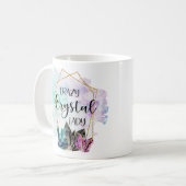 クリスタル熱狂するレディービューティフル コーヒーマグカップ (正面左)