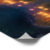 クリスタル白熱［赤熱］光を放つケーブ ポスター (角)