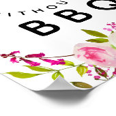 クリスタル結婚のピンク私はBBQとは言えない ポスター (角)