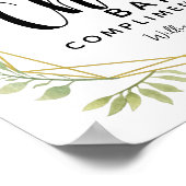 クリスタル結婚グリーンの応援バー結婚s/パーティー ポスター (角)