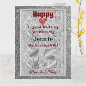 クリスタル結婚ズ15周年記念カード カード (黄色い花)
