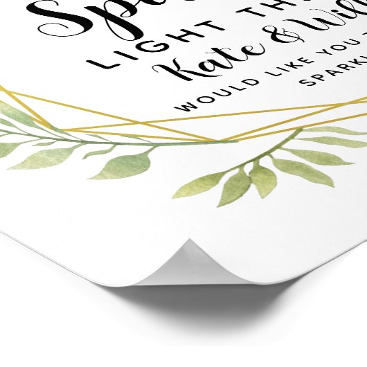 クリスタル結婚リーフのスパーカーがオフ結婚に ポスター (角)