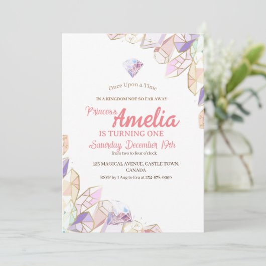 クリスタル誕生日パーティー最初の誕生日パーティー 招待状 (スタンド正面)