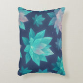 クリスタル開花 – 粉砕された花びら放射 アクセントクッション (正面(垂直))