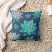 クリスタル開花 – 粉砕された花びら放射 クッション (ブランケット)