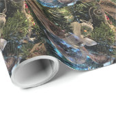 クリスタル雪だるまクリスマスツリーオーナメント ラッピングペーパー (ロールコーナー)