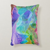 クリスタル鮮やかマウンテン抽象芸術 アクセントクッション (正面(垂直))