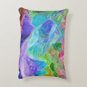 クリスタル鮮やかマウンテン抽象芸術 アクセントクッション (裏面(縦))