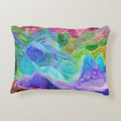 クリスタル鮮やかマウンテン抽象芸術 アクセントクッション (裏面)