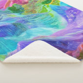 クリスタル鮮やかマウンテン抽象芸術 シェルパブランケット (3/4)