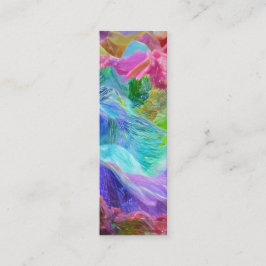 クリスタル鮮やかマウンテン抽象芸術 スキニー名刺