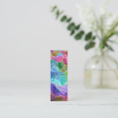 クリスタル鮮やかマウンテン抽象芸術 スキニー名刺 (スタンド正面)