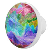 クリスタル鮮やかマウンテン抽象芸術 セラミックノブ (右)