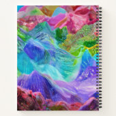 クリスタル鮮やかマウンテン抽象芸術 ノートブック (裏面)