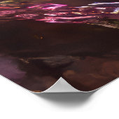 クリスタル鮮やかマウンテン抽象芸術 ポスター (角)