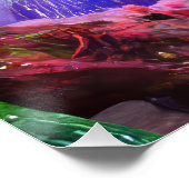 クリスタル鮮やかマウンテン抽象芸術 ポスター (コーナー)