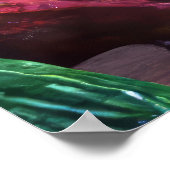 クリスタル鮮やかマウンテン抽象芸術 ポスター (角)