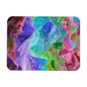 クリスタル鮮やかマウンテン抽象芸術 マグネット (横)