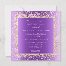 クリスタル1 シャンパンゴールド グリッター コンフェッティ 招待状