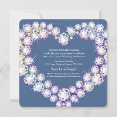 クリスタル ウェディング ハート 15年 パーティー 招待状 (裏面)