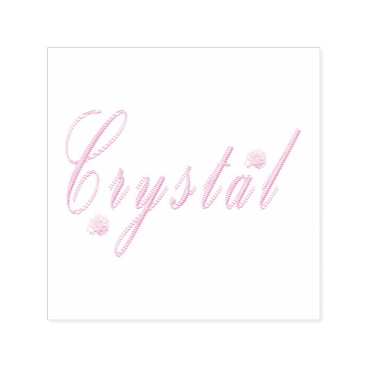 クリスタル・ガールズ・ネーム・ロゴ、 セルフインキングスタンプ (デザイン)