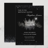 クリスタル・クイーン・クラウン　バースデー・招待状 招待状 (正面/裏面)