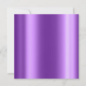 クリスタル シャンパン ゴールド グリッター コンフェッティ パープル 招待状 (裏面)