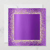 クリスタル シャンパン ゴールド グリッター コンフェッティ ヴィオレット A 招待状 (裏面)