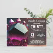 クリスタル ジュエル カプリコン ガーネット 1月 誕生日 招待状 (スタンド正面)